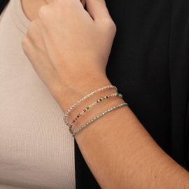 Coral Beaded Gold Vermeil Bracelet / Armband