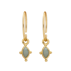 Amazonite and Dots Earrings Gold Vermeil/ Muja Juma