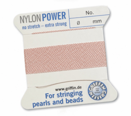 Griffin Rijgdraad Nylon Power, Licht Roze