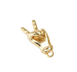 Peace Sign Bedel Gold Plated
