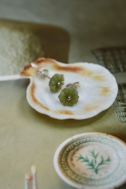 Aventurijn Bloem Oorknopjes - Sterling Silver