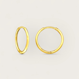 Plain 16mm Hoops Gold Vermeil