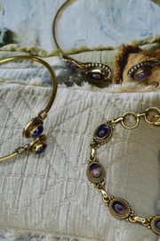 Bohemian Gemstone Bracelet Brass