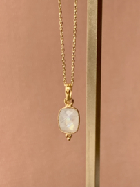 Moonstone Small Dots Gold Vermeil Pendant