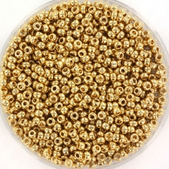 Miyuki Rocailles, 2 mm Kralen, 24K Gold Light Plated 193