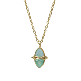 Llyr Collier Amazonite/ Nefrite  / Muja Juma