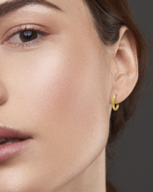 Twisted Hoops Oorbellen - Stainless Steel Goud