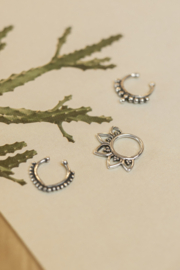 Bali Lotus Nose Ring Sterling Silver