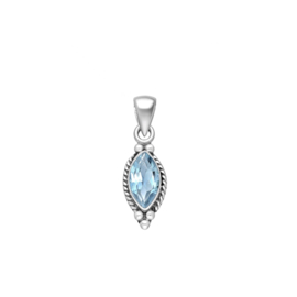 Blue Topaz Pendant Sterling Silver