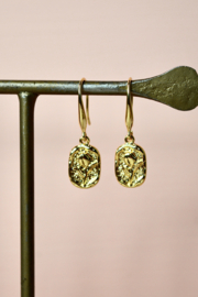 Vintage Tulp Oorbellen - Gold Plated