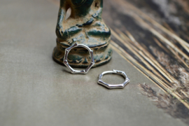 Bamboo Hoops Sterling Silver