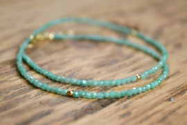 Emerald Beaded Gold Vermeil Necklace