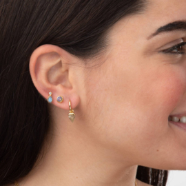 Labradorite Studs Gold Vermeil