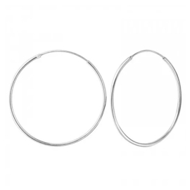 Large Plain Hoops Sterling Silver Oorbellen