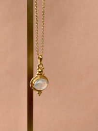 Moonstone Dots Gold Vermeil Pendant