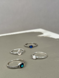 Braided Mood Ring Sterling Silver