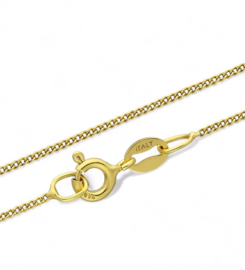 Plain Curb Necklace Gold Vermeil 40.6 cm
