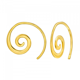Wave Spirals / Gold Vermeil Oorbellen