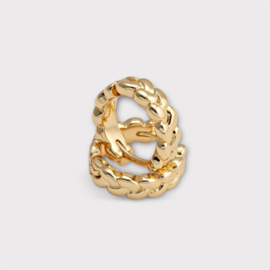 Woven Hoops Gold Plated
