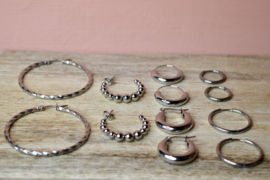 Nira Hoops - Stainless Steel Zilver