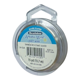 Beadalon Artistic Wire Buigdraad 24 Gauge Zilver