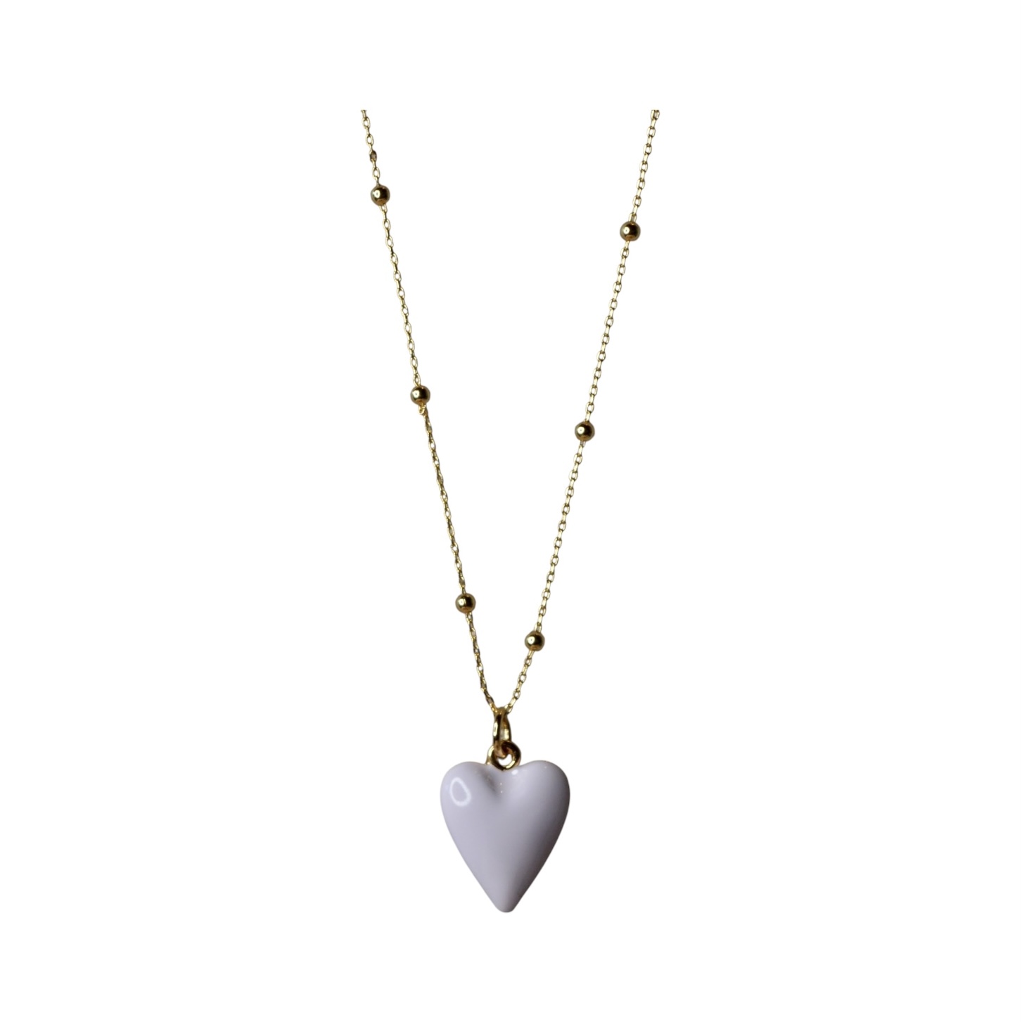 Violet Heart Necklace Gold Plated