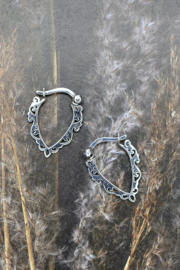 Filigree V Hoops Sterling Silver