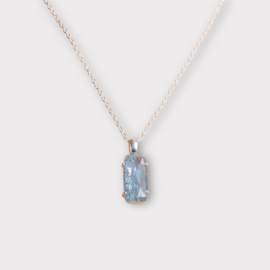 Aquamarine Necklace Sterling Silver