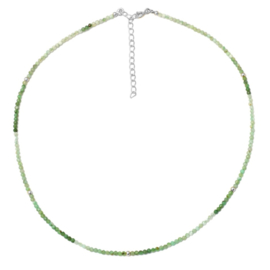 Chrysoprise Beaded Necklace Sterling Silver