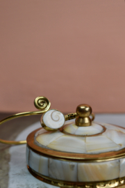 Shiva Eye Shell Bangle - Brass