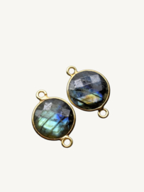 Labradoriet Connector Bedel - Gold Plated