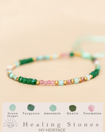 Healing Stones Bracelet Gold Plated / Muja Juma
