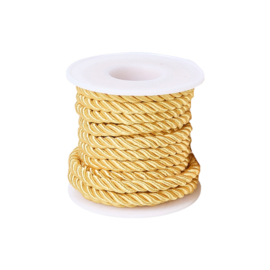 Gedraaid Koord 5mm Goud / Geel (1 Mtr)