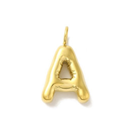 Alfabet Charm RVS Goud (Keuzemenu)