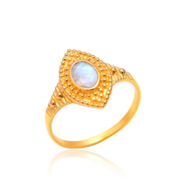 Moonstone Boho Ring Gold Vermeil