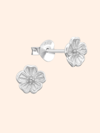Bloem Oorknopjes - Sterling Zilver