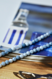 Blauw Opaal 3 mm Facet Kralen