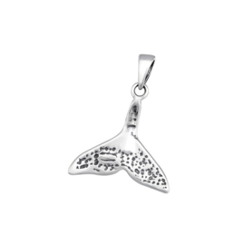 Whale Tail Pendant Sterling Silver