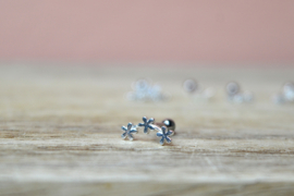 Triple Flower Piercing Sterling Silver