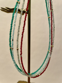 Green Onyx Necklace Gold Vermeil