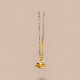 Happy Fish Necklace Gold Vermeil