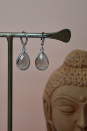 Black Diamond Blush Oorbellen - Silver Plated