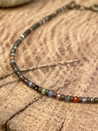 Mixed Gems Anklet Bronze Enkelbandje