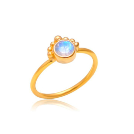 Moonstone Sunrise Ring Gold Vermeil