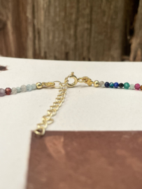 Multi Stone Necklace Gold Vermeil