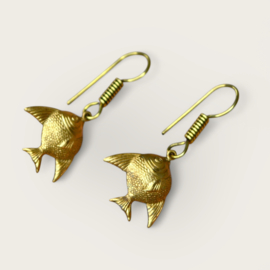 Angel Fish Earrings Brass