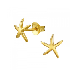 Starfish Earstuds Gold Vermeil