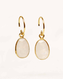 Moonstone Drop Gold Vermeil Earrings / Muja Juma