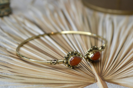 Carnelian Bangle Brass