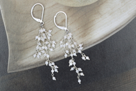 Cascade Maansteen Oorbellen - Silver Plated